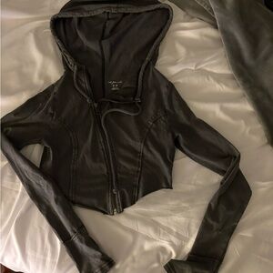 Free People Cropped Jacket with hood